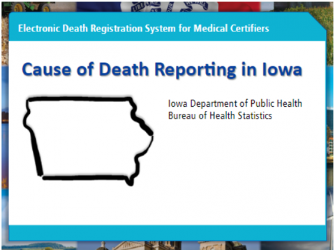 Electronic Death Registration System Medical Certifier Iowa Vital